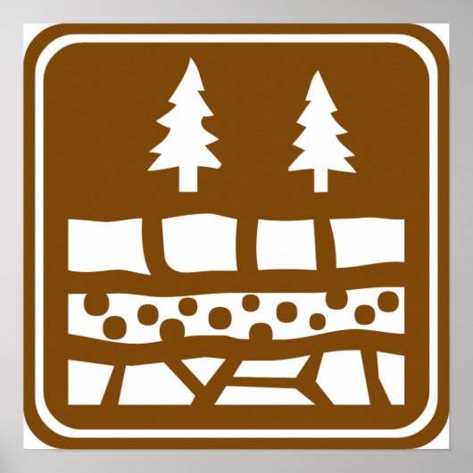 Geologische tractiewegmarkering poster (Voorkant)