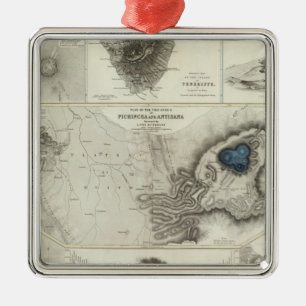 Geologische verschijnselen metalen ornament