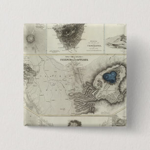 Geologische verschijnselen vierkante button 5,1 cm