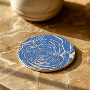Geologische Vortex met Golden Ripple Design Zandsteen Onderzetter