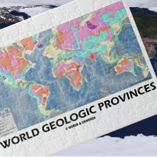 Geologische wereldprovincies (Wereldkaart Geologie Legpuzzel