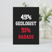 Geologist Badass-Kaart Kaart (Staand voorkant)