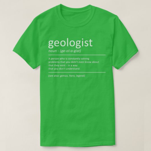 Geologist Funny Definition Humor Geology T-shirt (Design voorkant)