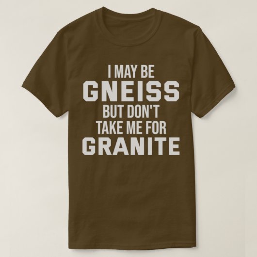 Geologist Funny Geology Gneiss Rock Pun T-shirt (Design voorkant)
