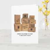 Geologist Moving Humor Card Kaart (Gele Bloem)