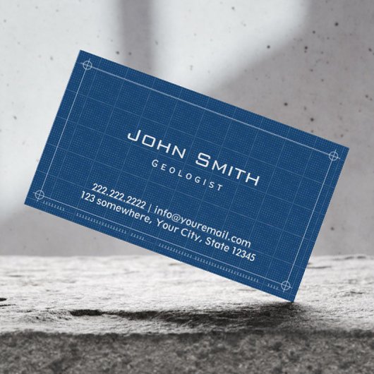 Geologist Professional Blueprint Visitekaartje