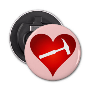 Geologistisch hart en steen Hammer Button Flesopener