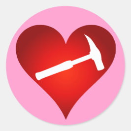 Geologistisch hart en steen Hammer Ronde Sticker