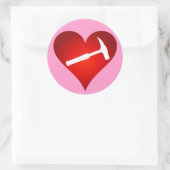 Geologistisch hart en steen Hammer Ronde Sticker (Tas)