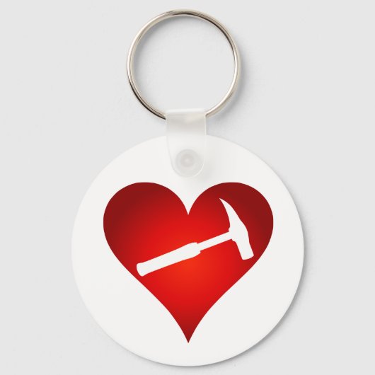 Geologistisch hart en steen Hammer Sleutelhanger (Voorkant)