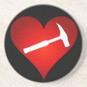 Geologistisch hart en steen Hammer Zandsteen Onderzetter (Voorkant)