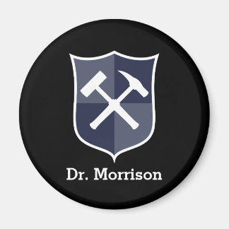 Geologist's Custom Rock Hammer en Shield Crest Magneet