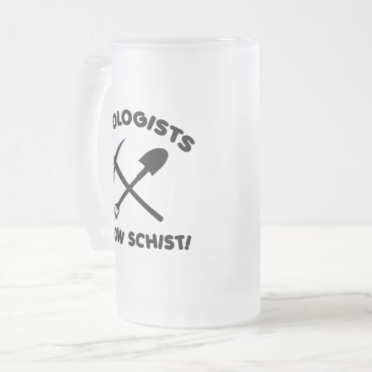 Geologists Know Schist Matglas Bierpul (Voorkant links)