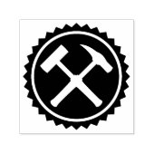 Geologist's Rock Hammer Badge Zelfinktende Stempel (Design)