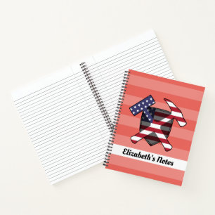 Geologist's Rock Hammer en American Flag Logo Notitieboek