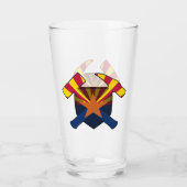 Geologist's Rock Hammer en Arizona Flag Logo Glas (Achterkant)