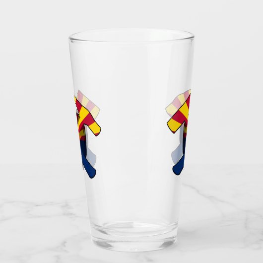 Geologist's Rock Hammer en Arizona Flag Logo Glas (Links)