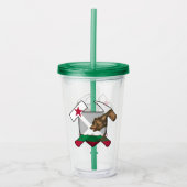 Geologist's Rock Hammer en California Flag Logo Acryl Drinkbeker (Voorkant)