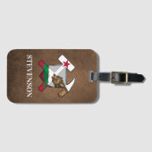 Geologist's Rock Hammer en California Flag Logo Bagagelabel (Voorkant (horizontaal))