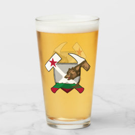Geologist's Rock Hammer en California Flag Logo Glas