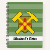 Geologist's Rock Hammer en New Mexico Flag Logo Notitieboek (Voorkant)