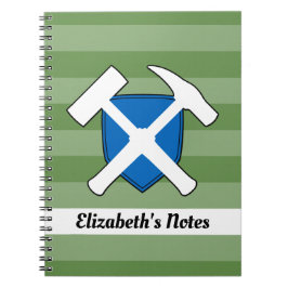 Geologist's Rock Hammer en Schotse Vlag Logo Notitieboek
