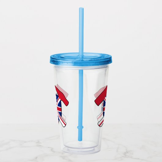 Geologist's Rock Hammer en Union Jack Logo Acryl Drinkbeker (Rechts)