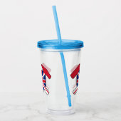 Geologist's Rock Hammer en Union Jack Logo Acryl Drinkbeker (Links)