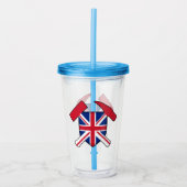 Geologist's Rock Hammer en Union Jack Logo Acryl Drinkbeker (Voorkant)