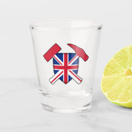 Geologist's Rock Hammer en Union Jack Logo Shot Glas
