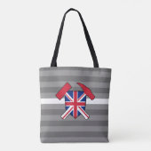 Geologist's Rock Hammer en Union Jack Logo Tote Bag (Achterkant)