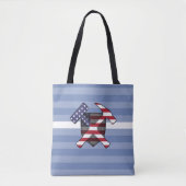 Geologist's Rock Hammer Logo met Amerikaanse vlag Tote Bag