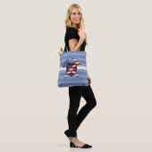 Geologist's Rock Hammer Logo met Amerikaanse vlag Tote Bag
