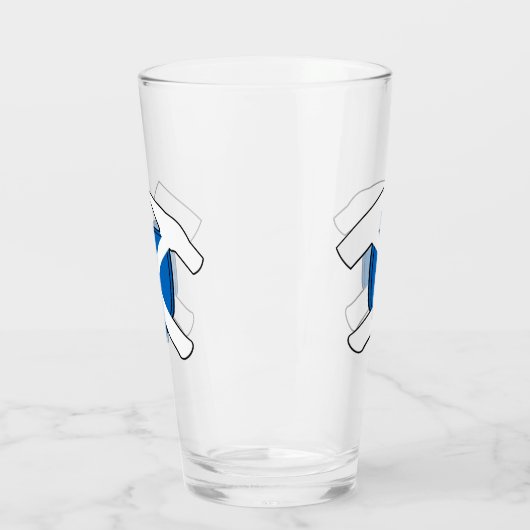 Geologist's Rock Hammer Logo met vlag van Schotlan Glas (Links)