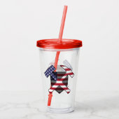 Geologist's Rock Hammer met Amerikaanse vlag Acryl Drinkbeker (Achterkant)