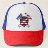 Geologist's Rock Hammer met Amerikaanse vlag Trucker Pet (Voorkant)
