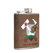 Geologist's Rock Hammer Shield - Californië Vlag Heupfles (Rechts)