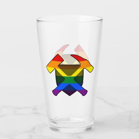 Geologist's Rock Hammer Shield - LGBT Regenboog Vl Glas (Achterkant)