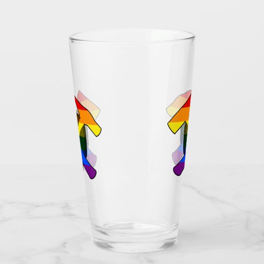 Geologist's Rock Hammer Shield - LGBT Regenboog Vl Glas (Links)