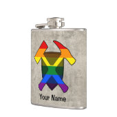 Geologist's Rock Hammer Shield - LGBT Regenboog Vl Heupfles (Links)