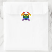Geologist's Rock Hammer Shield - LGBT Regenboog Vl Ronde Sticker (Tas)