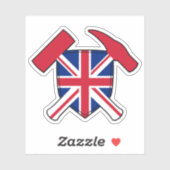 Geologist's Rock Hammers - Britse Unie Vlag Sticker (Vel)