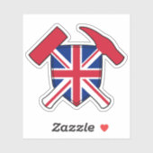 Geologist's Rock Hammers - Britse Unie Vlag Sticker (Vel)