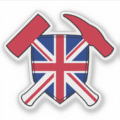 Geologist's Rock Hammers - Britse Unie Vlag Sticker (Voorkant)