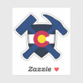 Geologist's Rock Hammers - Colorado Staat Vlag Sticker (Vel)
