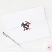 Geologists's Rock Hammer Shield - Amerikaanse vlag Ronde Sticker (Envelop)