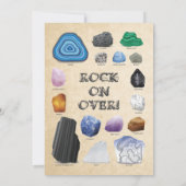 Geology Birthday Party Rocks Gemstenen Crystals Kaart (Achterkant)