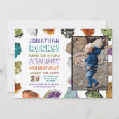 Geology Birthday Party Rocks Pareltjes Crystals Fo Kaart (Voorkant)