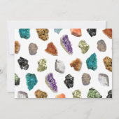 Geology Birthday Party Rocks Pareltjes Crystals Fo Kaart (Achterkant)