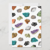 Geology Birthday Party Rocks Pareltjes Crystals In Kaart (Achterkant)